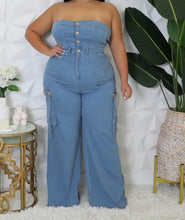 Load image into Gallery viewer, Pretty and Paid Denim Jumpsuit
