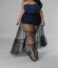 Load image into Gallery viewer, Denim Romper with Tulle Skirt
