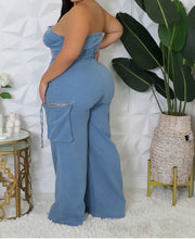 Load image into Gallery viewer, Pretty and Paid Denim Jumpsuit
