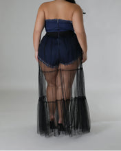 Load image into Gallery viewer, Denim Romper with Tulle Skirt
