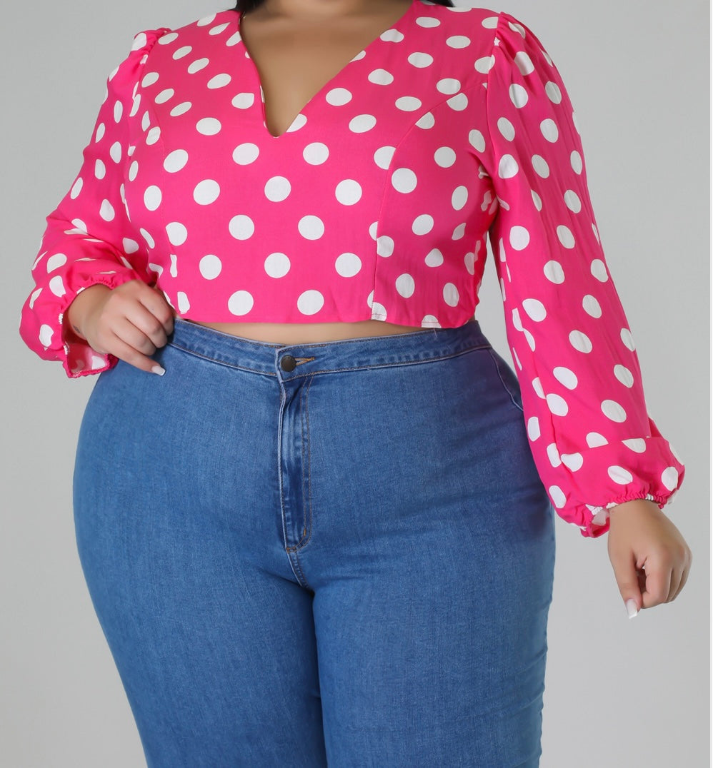 Pink Polka Dot Shirt