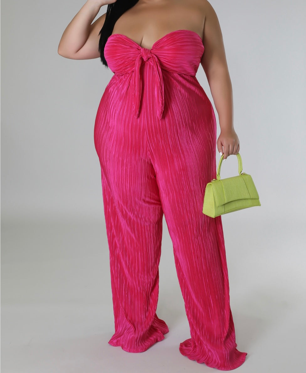 Hillary Jumpsuit(Fuschia)