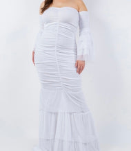 Load image into Gallery viewer, Long Sleeve Off Shoulder Ruched Bodycon Maxi
