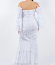 Load image into Gallery viewer, Long Sleeve Off Shoulder Ruched Bodycon Maxi
