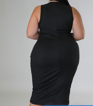 Load image into Gallery viewer, Black Ribbed Dress
