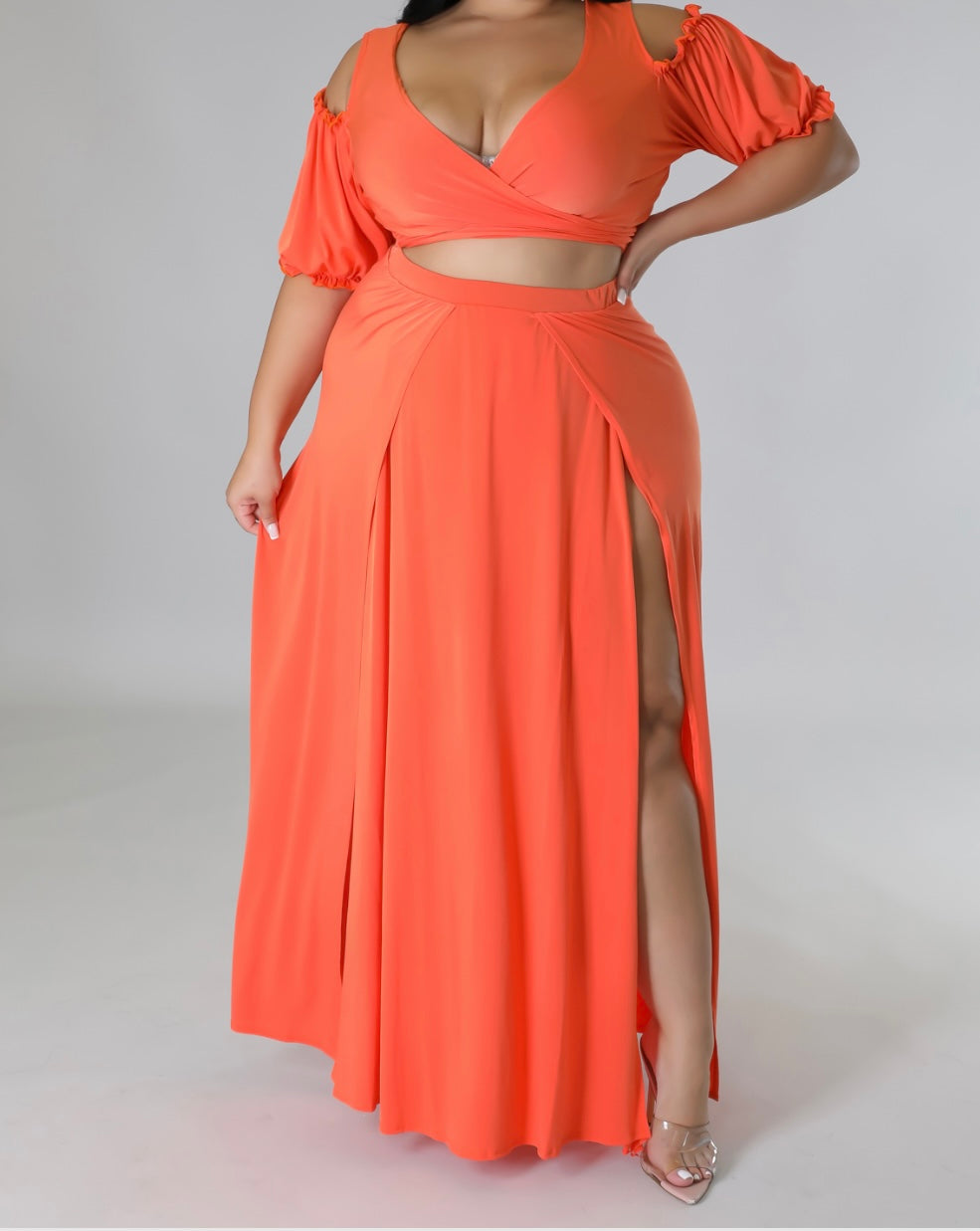 Orange Crush Skirt Set